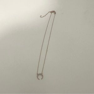 Gold crescent necklace
